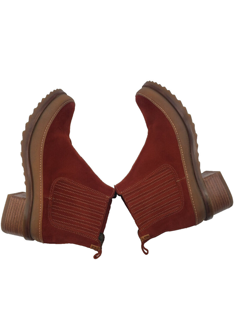EL Naturalista N5121 Boots Women's Lux Suede 39 8.5 Kentia Orange Ankle Pull On